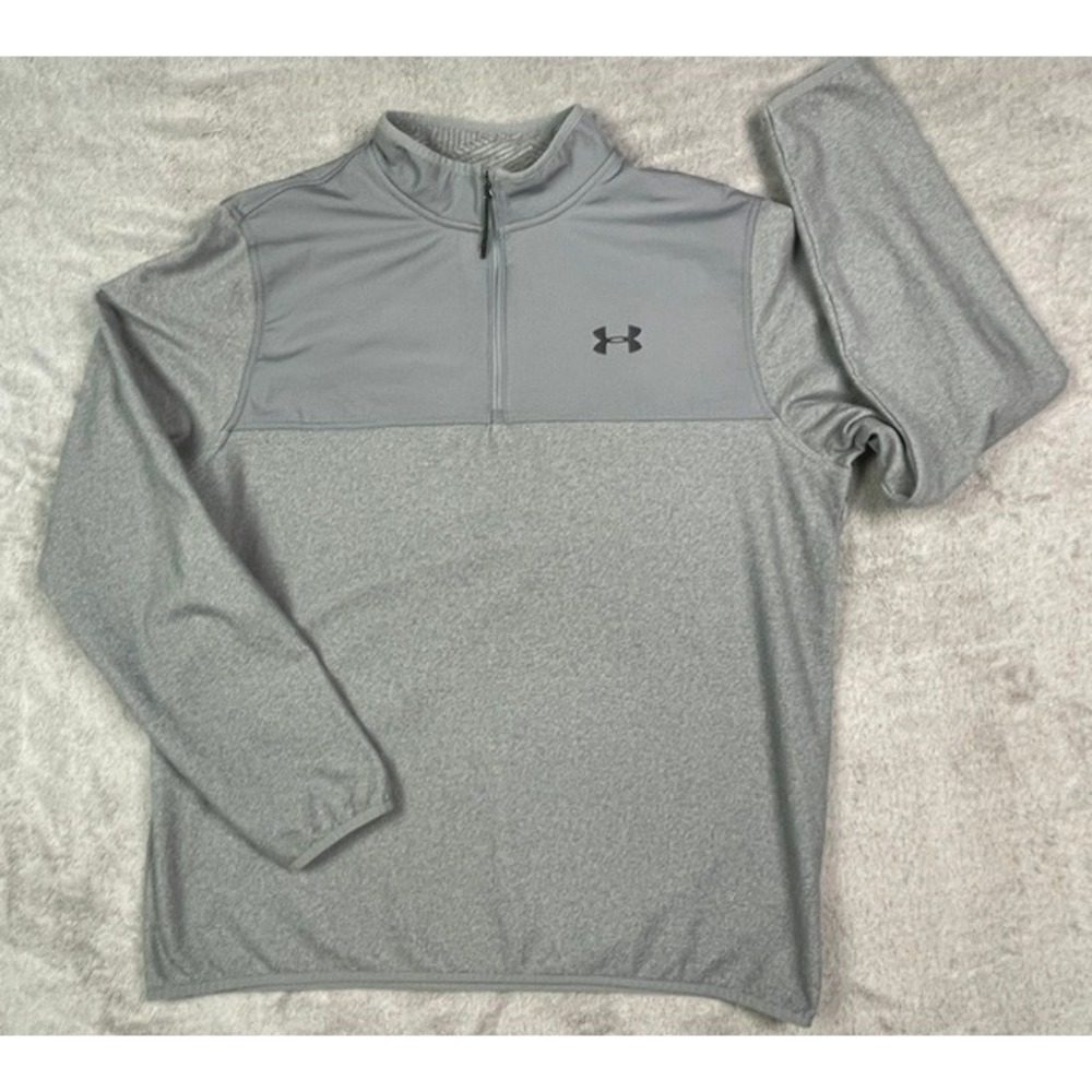 Under Armour ColdGear 1/4 Zip Pullover Men's XXL Gray Long Sleeve Sweatshirt
